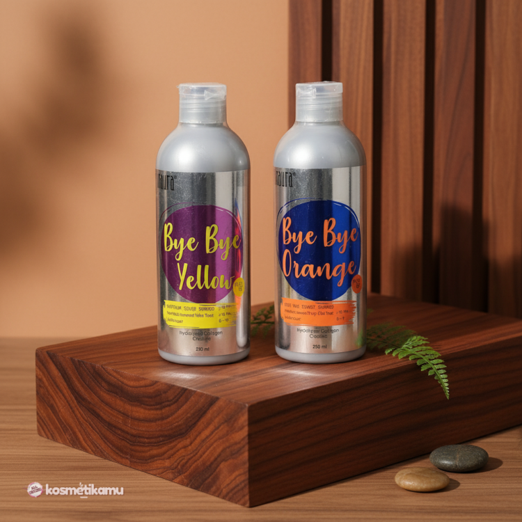 Inaura Shampoo Platinum Silver Bye Bye Yellow dan Extra Blue Pigment Bye Bye Orange - 250ml