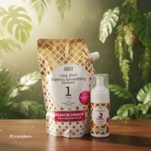 Inaura Paket One Step Smoothing Step 1 Resistant (Pink) 750ml + Step 2 pH Balancer Foaming 100ml