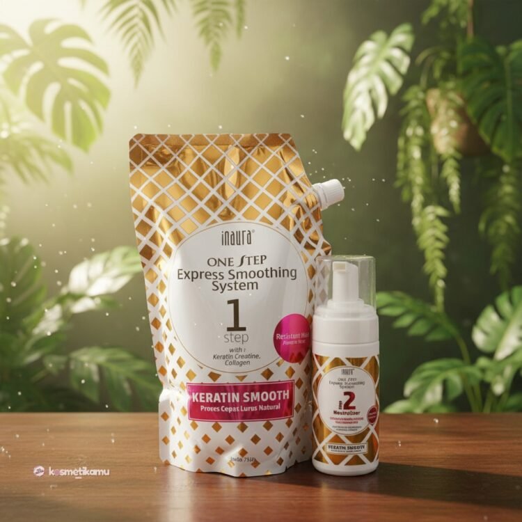 Inaura Paket One Step Smoothing Step 1 Resistant (Pink) 750ml + Step 2 pH Balancer Foaming 100ml