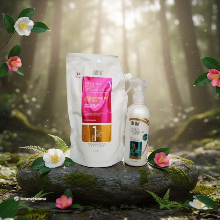 Inaura Paket Smoothing Step 1 Premium Smart Pouch 600gr + Step 2 PH Controller Spray 200ml