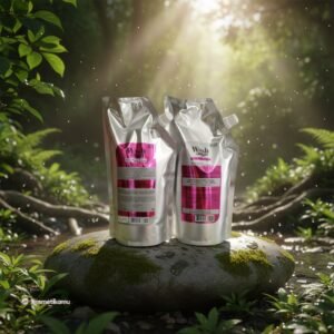 Inaura Wash & Blow Hair Fiber Focus Shampoo & Conditioner Kemasan Refill 1kg