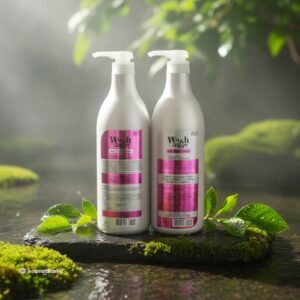 Inaura Wash & Blow Hair Fiber Focus Shampoo & Conditioner Kemasan Botol 1kg