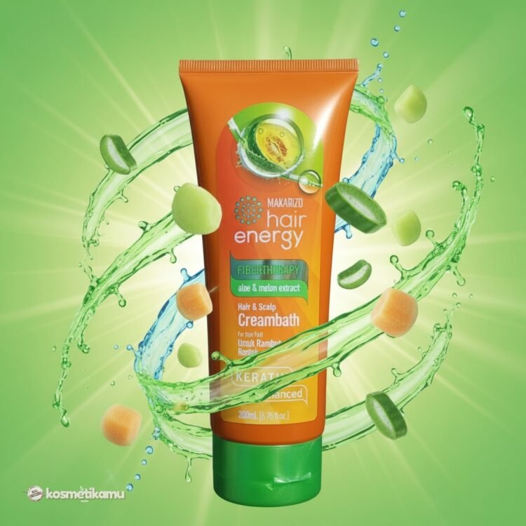 Makarizo Hair Energy Fibertheraphy Hair & Scalp Creambath Aloe & Melon 200gr