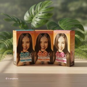 Makarizo Hair Energy Easy Straight DIY Paket Step 1 dan Step 2 Permanent Straightening - Pelurus Rambut Ukuran 120ml