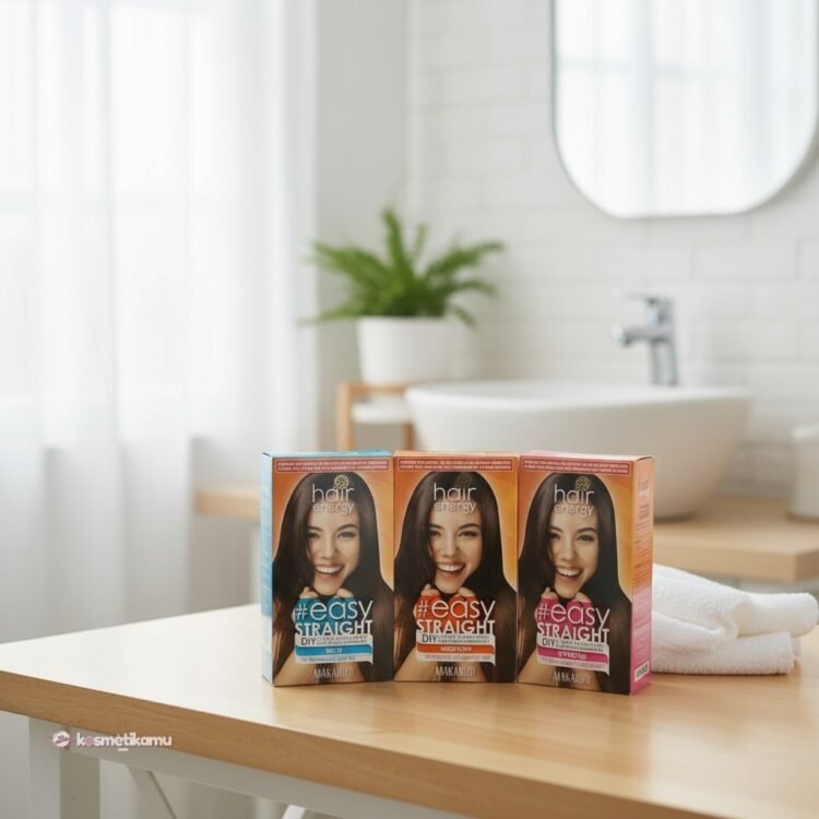 Makarizo Hair Energy Easy Straight DIY Paket Step 1 dan Step 2 Permanent Straightening - Pelurus Rambut Ukuran 120ml