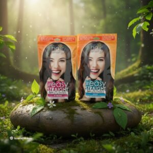 Makarizo Hair Energy Easy Straight DIY Paket Step 1 dan Step 2 Permanent Straightening 80ml - Pelurus Rambut