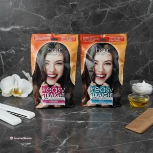 Makarizo Hair Energy Easy Straight DIY Paket Step 1 dan Step 2 Permanent Straightening 80ml - Pelurus Rambut