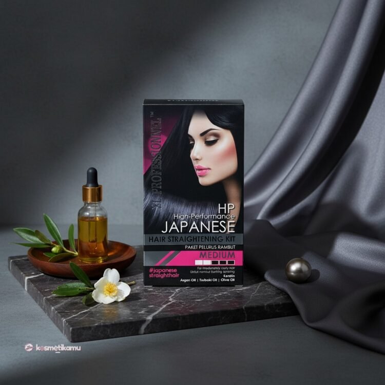 Xl Professionnel Japanese Hair Straightening Kit Medium Pink 120ml - Pelurus Rambut