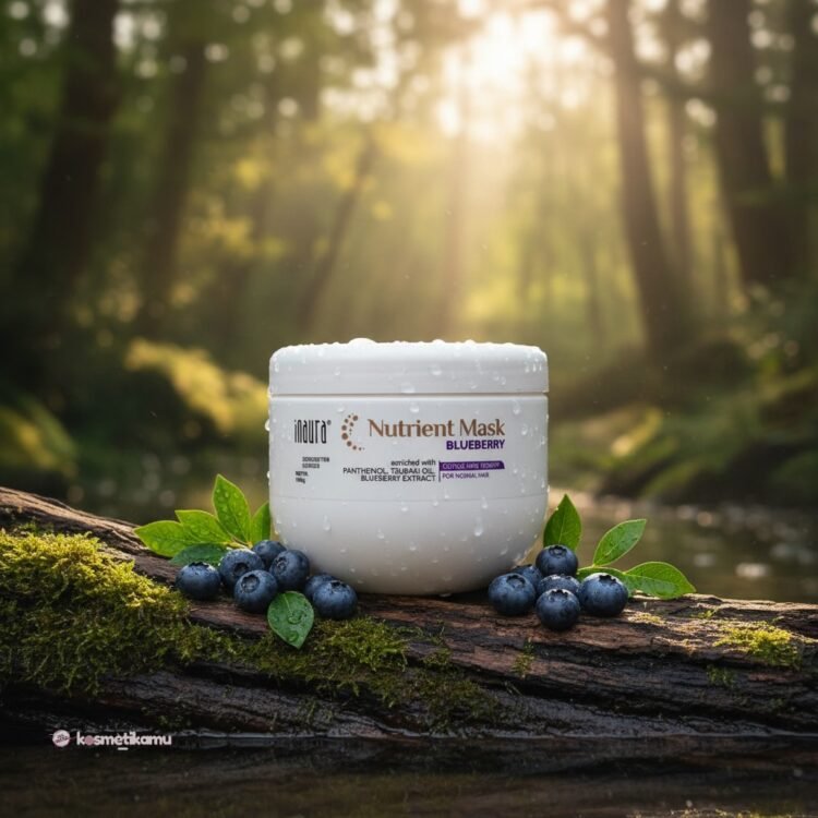Inaura Nutrient Hair Mask Blueberry 1kg - Untuk Merawat Rambut Normal