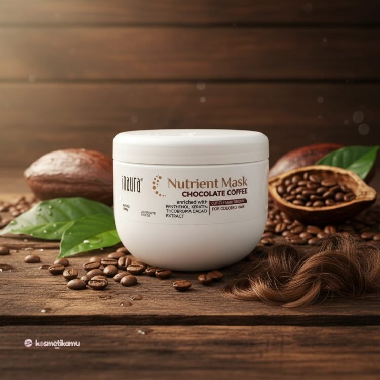 Inaura Nutrient Hair Mask Chocolate Coffe 1kg - Untuk Merawat Rambut Berwarna