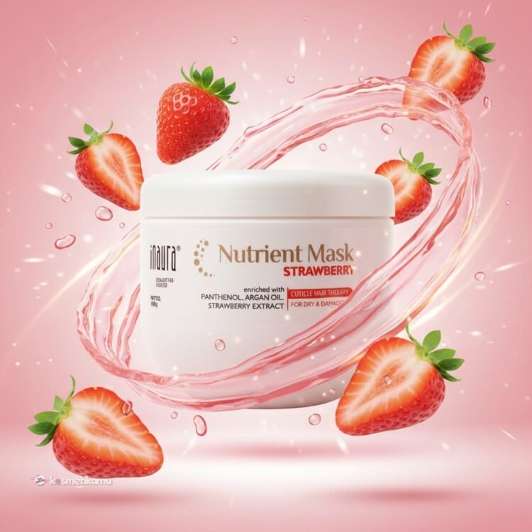 Inaura Nutrient Hair Mask Strawberry 1kg - Untuk Rambut Kering dan Rusak
