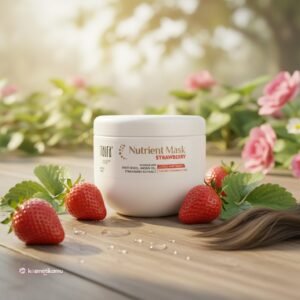 Inaura Nutrient Hair Mask Strawberry 1kg - Untuk Rambut Kering dan Rusak