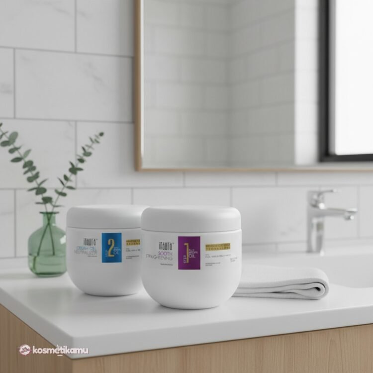 paket pelurus rambut inaura sooth 500gr + cream gel 500gr