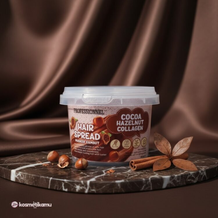 masker rambut hair spread cocoa hazelnut collagen xl professionnel jar 300gr