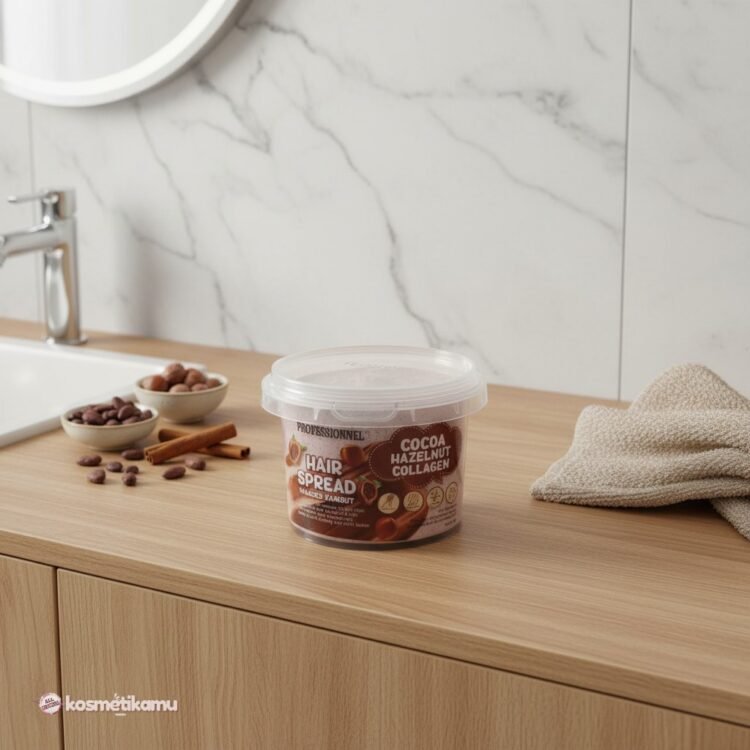 masker rambut hair spread cocoa hazelnut collagen xl professionnel jar 300gr