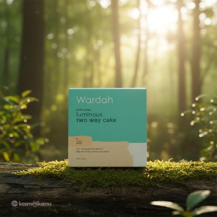 Wardah Luminous Two Way Cake 01. Light Beige 12g